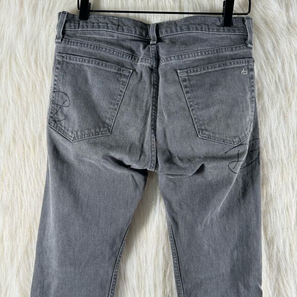 Rag & Bone Mens Standard Issue Fit 1 Extra Slim Gray Graffiti Vesuvio 32x33 - Picture 6 of 10